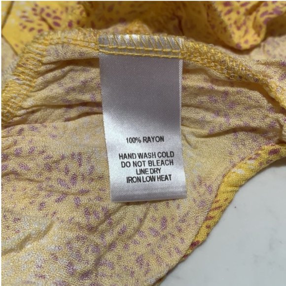 Lulus Breah Yellow Print tie-front Top - Picture 11 of 13
